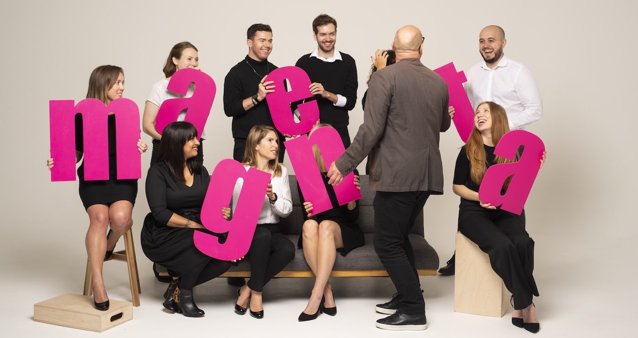 Group photo of the Magenta Associates PR agency