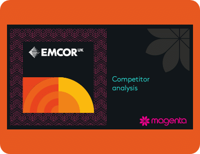 The front cover of a competitive analysis for EMCOR