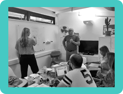 Magenta Associates running a messaging workshop with a client