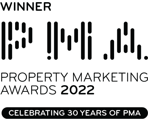 A winner logo from the Property Marketing Awards 2022