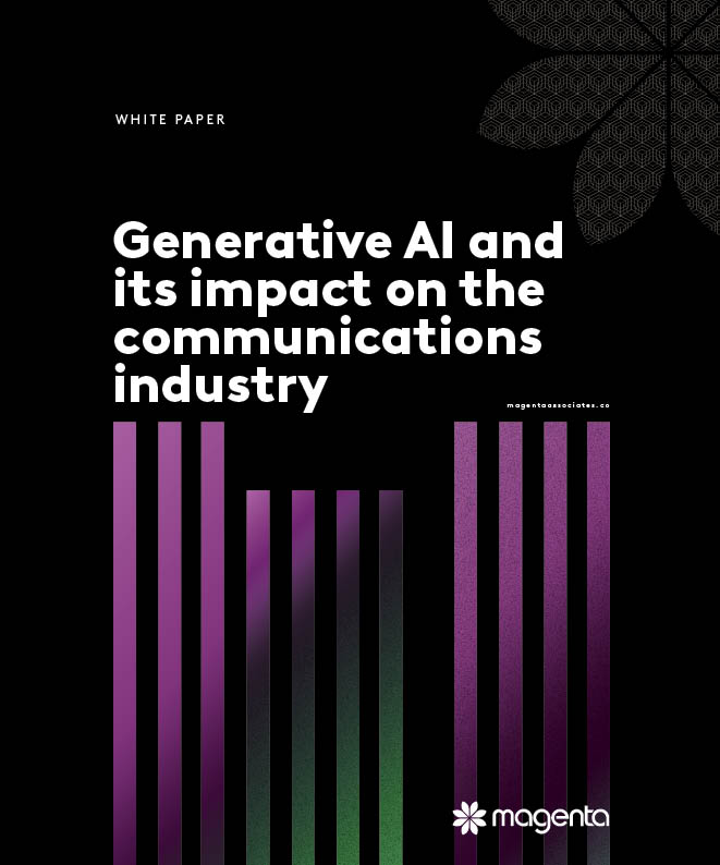 The front cover of Magenta's generative AI white paper